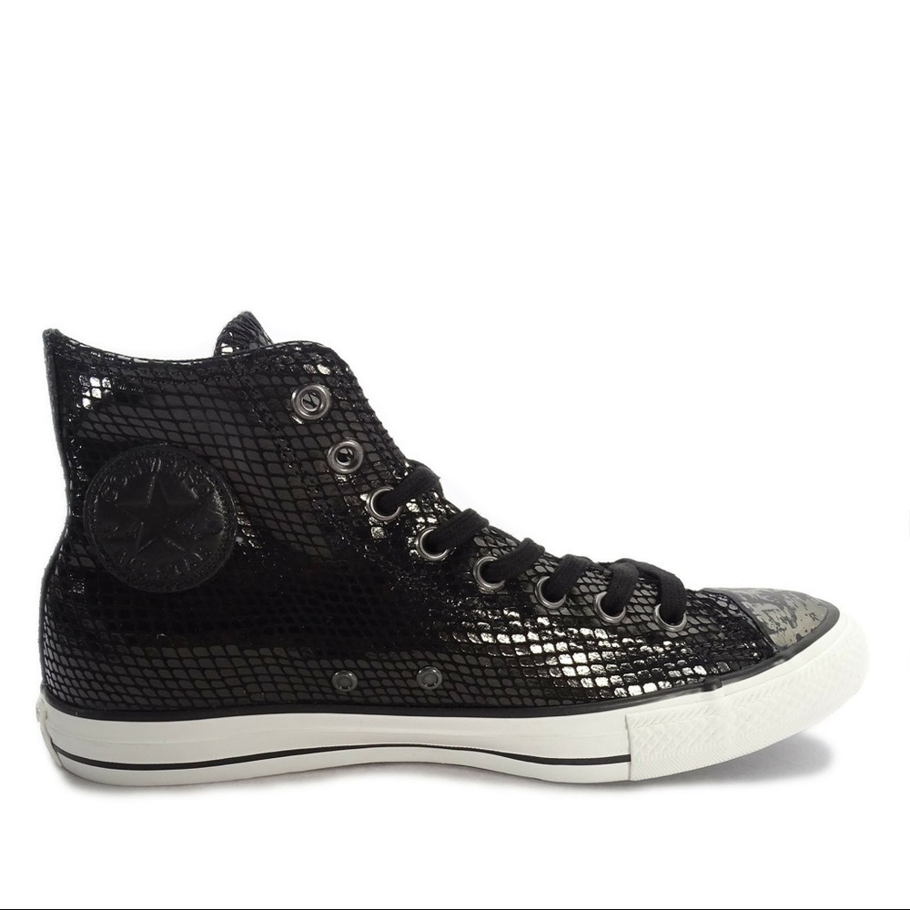 Converse High Top Black Snakeskin Sneakers
